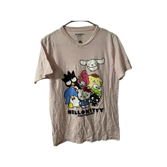 Hello Kitty And Friends T-Shirt XL Pink Sanrio Bioworld Keroppi Cute Size Medium - Picture 1 of 16